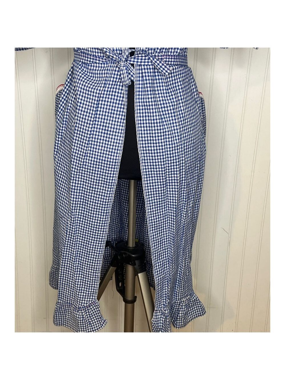 Vintage 70’s Gingham Apron Dress - Picture 7 of 8